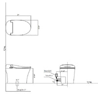 Cascada Showers Discovery DLX Remote Control Smart Bidet Toilet - Cascada Showers