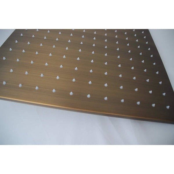 Cascada square rainfall shower head in polished chrome ceiling mount