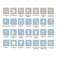 Cascada Torino Wall-Hung Smart Toilet, Dual Flush System
