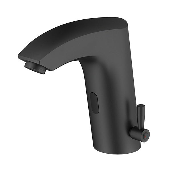 Cascada Matt Black Touchless Bathroom Faucet with Hot & Cold Mixer