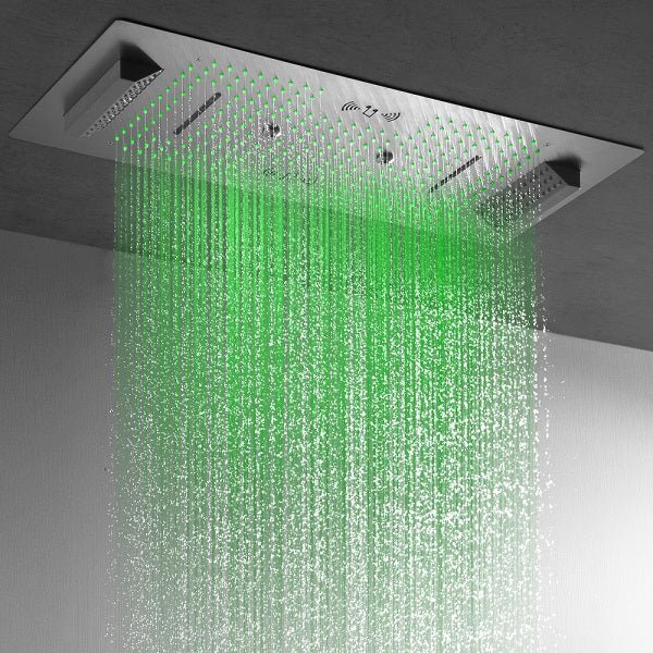 Cascada Verona 16"x36" LED Music Shower Head - Cascada Showers