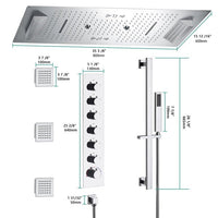 Cascada Verona 16"x36" Music LED Shower System - Cascada Showers