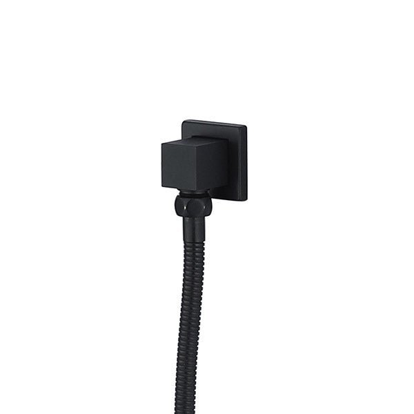 Cascada square shower elbow on bathroom wall