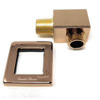 Cascada Square Brass Shower Elbow – Wall Mounted Handheld Shower Hose Connector