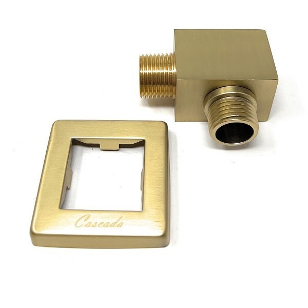 Cascada Square Brass Shower Elbow – Wall Mounted Handheld Shower Hose Connector