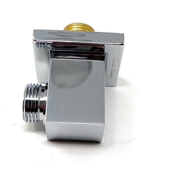 Modern bathroom square brass elbow wall mounted hose connector