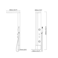 Dolce Luxury Shower Panel with Rainfall Showerhead, Body Jets, and Aromatherapy by Cascada Showers - Cascada Showers