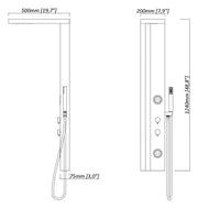 Dolce Luxury Shower Panel with Rainfall Showerhead, Body Jets, and Aromatherapy by Cascada Showers - Cascada Showers