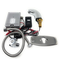 Bathroom faucet kit with control panel, wiring, and cover plate 