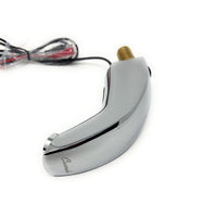 Chrome shower head with electrical cord of EcoMotion touch-free faucet