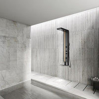 Cascada All-in-One Shower Panel with Rain Showerhead, Body Jets, and Chromotherapy