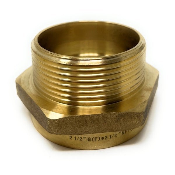 Brass BSPP G thread to NPT adapter for water and hydraulic use
