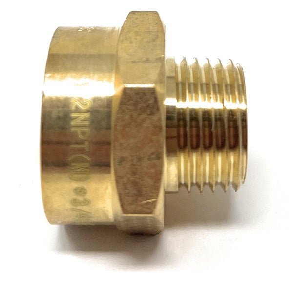 Lead-free brass plumbing fitting BSPP female to NPT male converter