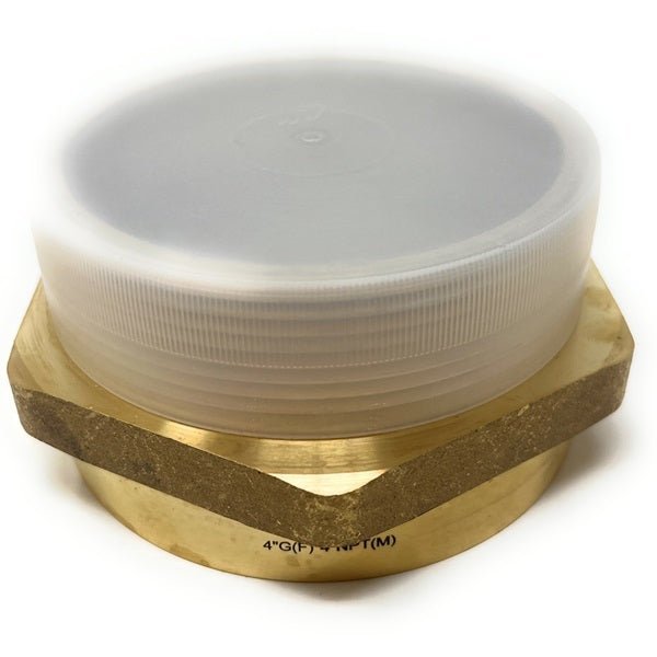 Heavy-duty lead-free brass 4 inch BSPP to NPT plumbing connector