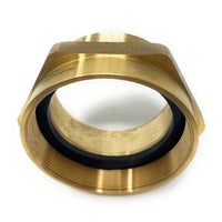 4 inch BSPP female to NPT male brass adapter with sealing washer