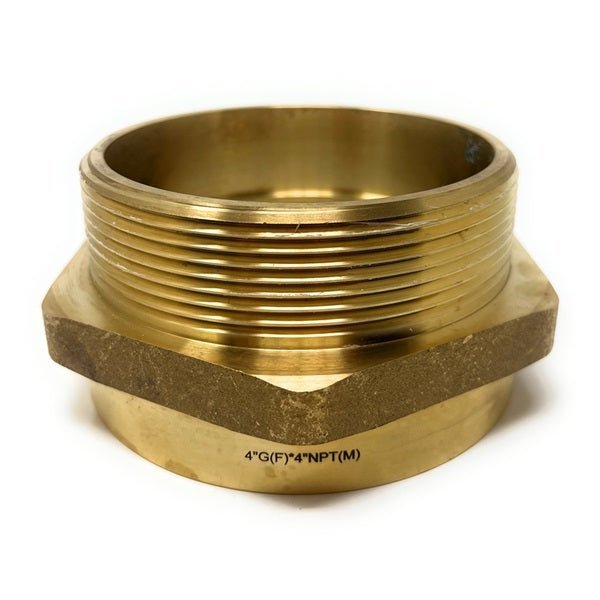 Industrial 4 inch brass G thread to NPT thread adapter for water pipes