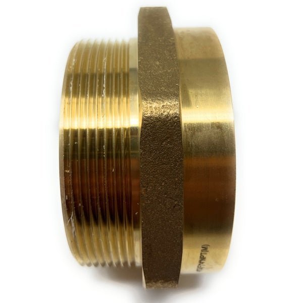 Corrosion-resistant lead-free brass BSPP to NPT 4 inch pipe connector
