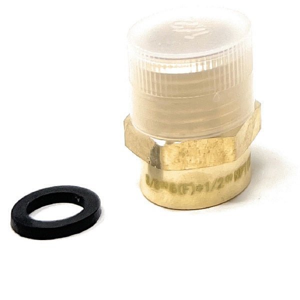 G Thread to NPT screw-in brass adapter with washer for plumbing and irrigation