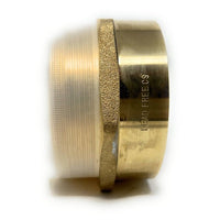 2.5 inch BSPP G male to NPT female adapter profile — 300 PSI brass plumbing fitting