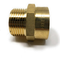 Brass straight G thread to tapered NPT adapter