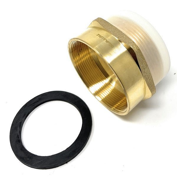 Lead-Free 3" G Thread (Metric BSPP) Female to NPT Thread Male Pipe Fitting Adapter - Cascada Showers