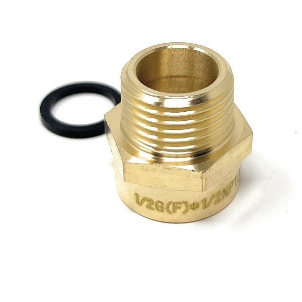 Brass BSPP female NPT male pipe fitting adapter with washer 120 PSI rated