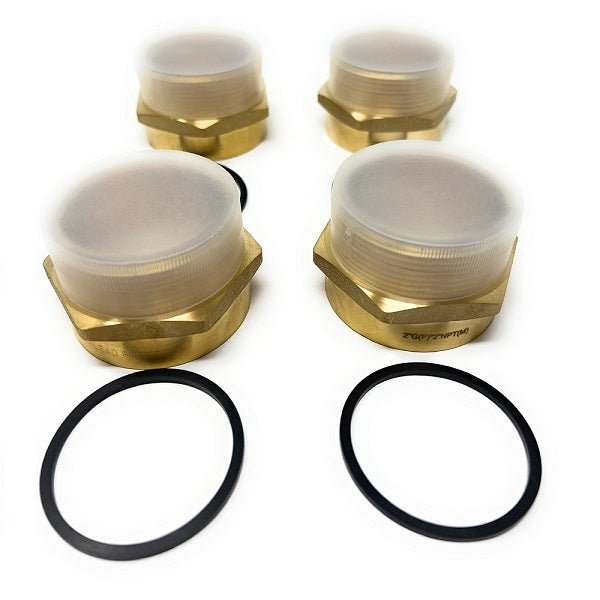 Brass BSPP NPT pipe fitting adapter with included washer corrosion resistant finish
