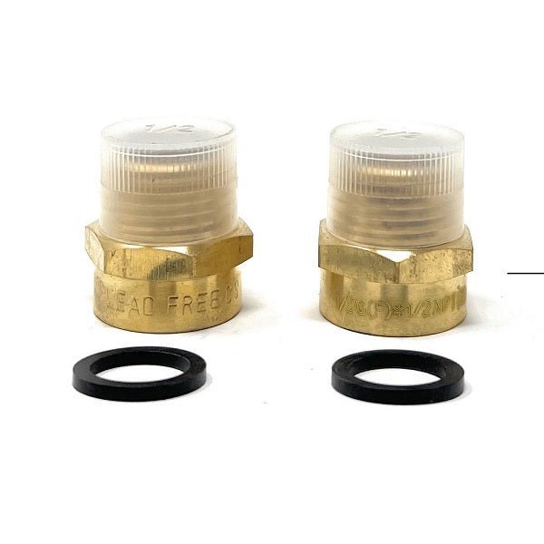 Lead-free BSPP female NPT male adapter with sealing washer for leak-free connection