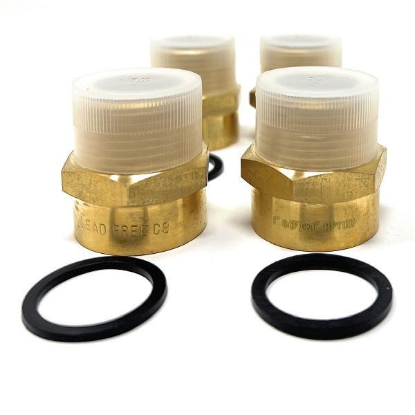 G Thread female to NPT male brass pipe adapter with washer for HVAC plumbing