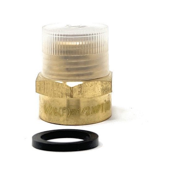G Thread female to NPT male adapter with washer lead-free safe for drinking water