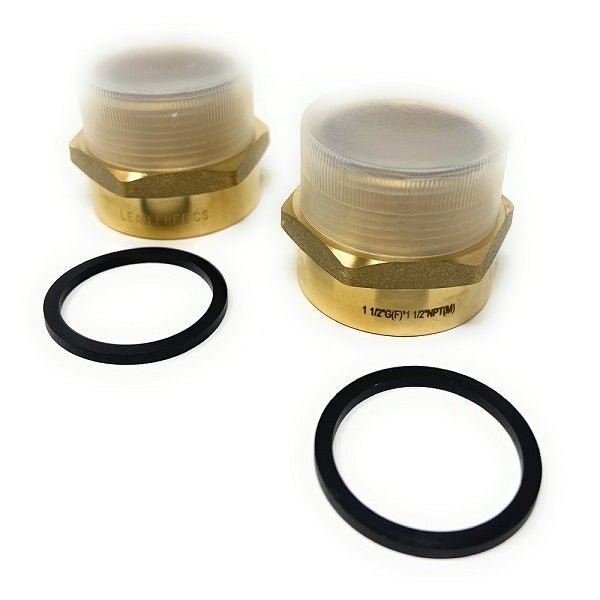 Lead-free pipe fitting adapter G Thread female NPT male with rubber sealing washer