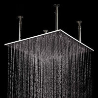 40 inch square rainfall ceiling shower head stainless steel