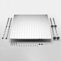 Metal pegboard with accessories of Large square ceiling mounted rainfall shower head 