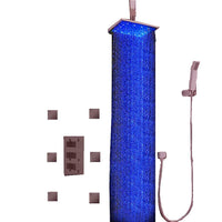 10" Ceiling Mount Luxury LED Rainfall Thermostatic Shower Set - Cascada Showers