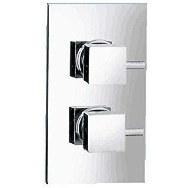 Cascada Bathroom Shower Set with Luxury 10" Water Power LED Shower Head (Ceiling Mount) Rainfall, Regular Valve, 6 Massage Jets Spray Body Shower Set, Chrome Finish 10" Luxury Rainfall LED Square Shower Set, Massage Jets Spray - Cascada Showers shower leds, shawer led, lighted shower head, shower had led, led showerheads, showerhead with lights, color shower head