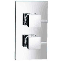 Cascada Bathroom Shower Set with Luxury 10" Water Power LED Shower Head (Ceiling Mount) Rainfall, Regular Valve, 6 Massage Jets Spray Body Shower Set, Chrome Finish 10" Luxury Rainfall LED Square Shower Set, Massage Jets Spray - Cascada Showers shower leds, shawer led, lighted shower head, shower had led, led showerheads, showerhead with lights, color shower head