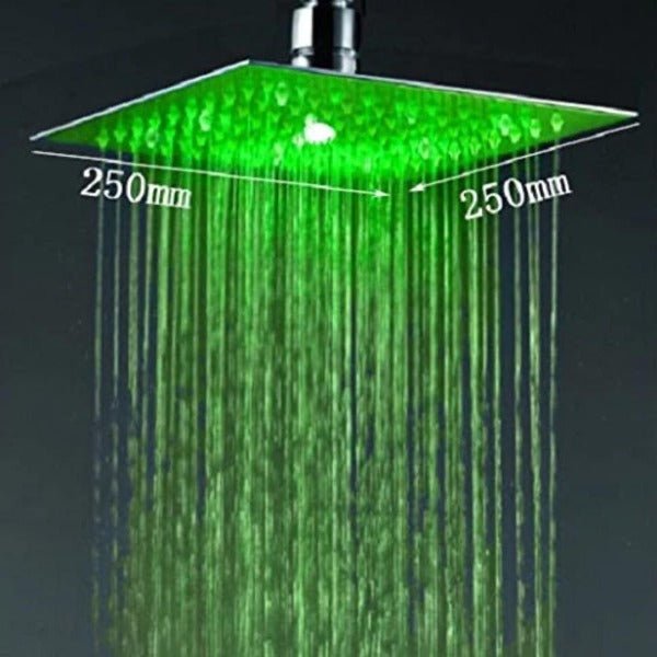10” Rain Square Shower Set with Wall Mount Shower Arm - Cascada Showers