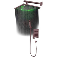 led shower system with single thermostatic valve shower head shower head with handheld waterfall Shower Head led shower head best shower head oil rubbed bronze shower system bronze shower head set shower head