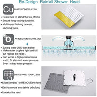 led shower system with single thermostatic valve shower head shower head with handheld waterfall Shower Head led shower head best shower head oil rubbed bronze shower system bronze shower head set shower head