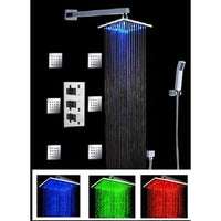 10" Wall Mount Luxury Rainfall Thermostatic Shower Set - Cascada Showers