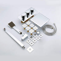 10" Wall Mount Luxury Rainfall Thermostatic Shower Set - Cascada Showers