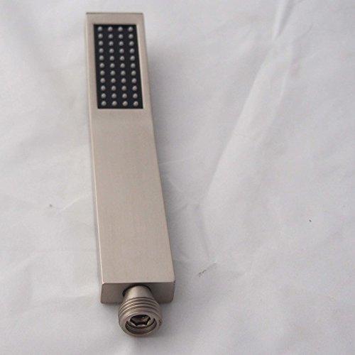 12" Square Ceiling Mount Luxury LED Rainfall Shower Set Brushed Nickel - Cascada Showers