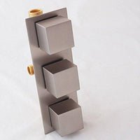 12" Square Ceiling Mount Luxury LED Rainfall Shower Set Brushed Nickel - Cascada Showers