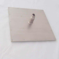 12" Square Ceiling Mount Luxury LED Rainfall Shower Set Brushed Nickel - Cascada Showers