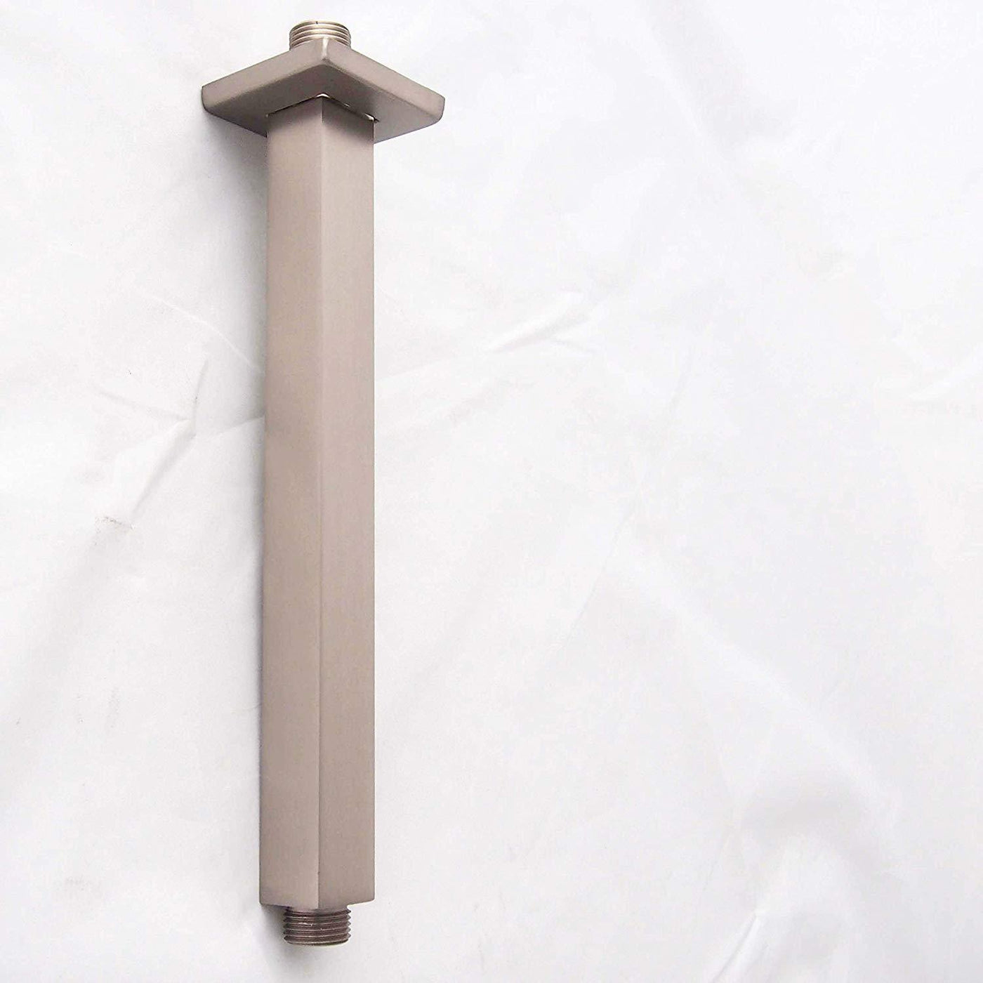 12" Square Ceiling Mount Luxury LED Rainfall Shower Set Brushed Nickel - Cascada Showers