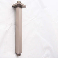 12" Square Ceiling Mount Luxury LED Rainfall Shower Set Brushed Nickel - Cascada Showers