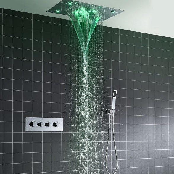 Cascada 14x20 LED Shower Head with Smart RGB Lighting