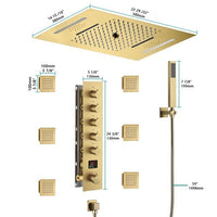 15"x23" Palermo Digital LED Music Shower System By Cascada Showers - Cascada Showers