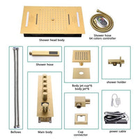 15"x23" Palermo Digital LED Music Shower System By Cascada Showers - Cascada Showers