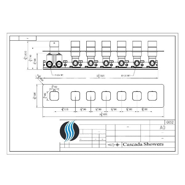 17"x28" Luxurious recessed waterfall & rainfall LED shower system – 7 mode - Cascada Showers